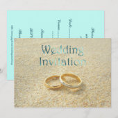 Faire-part de mariage de plage (Devant / Derrière)