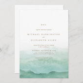 Faire-part de mariage de plage (Devant / Derrière)