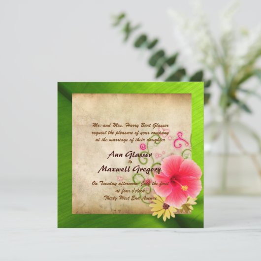 Faire-part de mariage de plage (Debout devant)