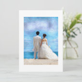 Faire-part de mariage de plage (Debout devant)