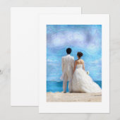Faire-part de mariage de plage (Devant / Derrière)