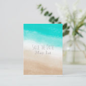 Faire-part de mariage de plage à l'aquarelle sarce (Debout devant)