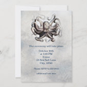 Faire-part de mariage de plage au sel de mer et po (Dos)