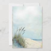 Faire-part de mariage de plage aux herbes marines (Dos)