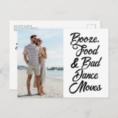 Faire-part de mariage de plage avec typographie dr (Devant / Derrière)