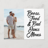 Faire-part de mariage de plage avec typographie dr (Devant)