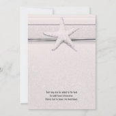 Faire-part de mariage de plage blanc classique en  (Dos)