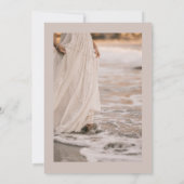 Faire-part de mariage de plage côtière | Neutre do (Dos)
