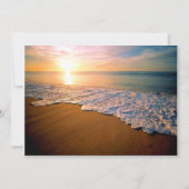 Faire-part de mariage de plage de coucher du (Devant)