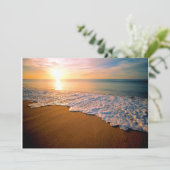 Faire-part de mariage de plage de coucher du (Debout devant)