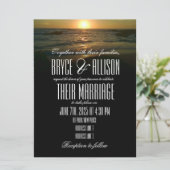 Faire-part de mariage de plage de coucher du (Debout devant)