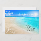 Faire-part de mariage de plage de destination (Devant)