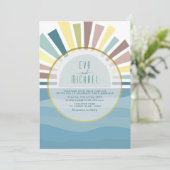 Faire-part de mariage de plage de destination vint (Debout devant)