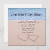 faire-part de mariage de plage de do-it-yourself (Devant / Derrière)