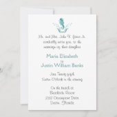 Faire-part de mariage de plage d'hippocampe (Devant)