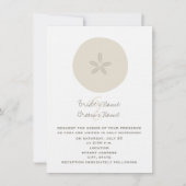 Faire-part de mariage de plage du dollar de sable (Devant)