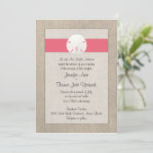 Faire-part de mariage de plage du dollar de sable (Debout devant)