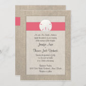 Faire-part de mariage de plage du dollar de sable (Devant / Derrière)