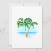 Faire-part de mariage De Plage Et Palmiers (Dos)