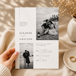 Faire-part de mariage de plage minimaliste élégant