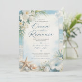 Faire-part de mariage de plage Océan Romance (Debout devant)