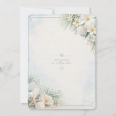 Faire-part de mariage de plage Océan Romance (Dos)