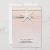 Faire-part de mariage de plage Starfish Peaches &  (Dos)
