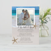 Faire-part De Mariage De Plage Tropicale Avec Phot (Debout devant)