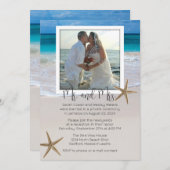 Faire-part De Mariage De Plage Tropicale Avec Phot (Devant / Derrière)