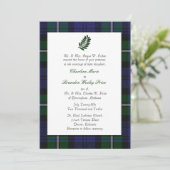Faire-part de mariage de plaid de tartan (Debout devant)