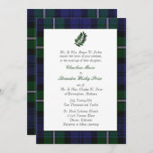 Faire-part de mariage de plaid de tartan (Devant / Derrière)