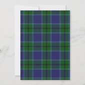 Faire-part de mariage de plaid de tartan de Scott (Dos)