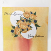 Faire-part de mariage de pliage à trois lettres pe (Intérieur en premier)