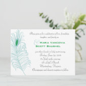 Faire-part de mariage de plumes (Debout devant)