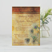 Faire-part de mariage de plumes de paquetage (Debout devant)