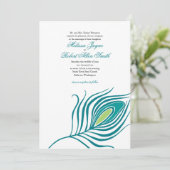 Faire-part de mariage de plumes de paquetage (Debout devant)