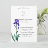 Faire-part de mariage de PMACarlson Elegant Iris (Debout devant)