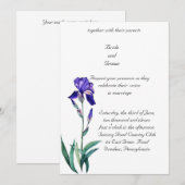 Faire-part de mariage de PMACarlson Elegant Iris (Devant / Derrière)