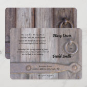 Faire-part de mariage de poignée de porte de cave (Devant / Derrière)