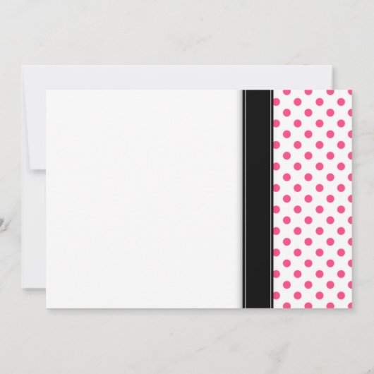 Faire-part de mariage de point rose chaud (Dos)