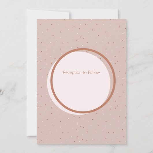 Faire-part de mariage de points et cercles beiges (Dos)