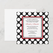 Faire-part de mariage de points Polka de Bourgogne (Devant / Derrière)