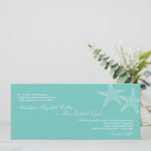 Faire-part de mariage de poisson étoilé - Bleu (Debout devant)