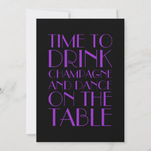 Faire-part de mariage de pomme en violet