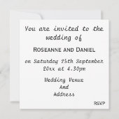 Faire-part de mariage de porc (Dos)