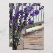 Faire-part de mariage de porcelaine Mason Jar Lave (Devant / Derrière)