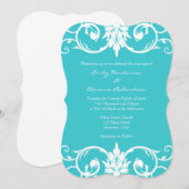 Faire-part de mariage de porte torsadée florale Tu (Devant / Derrière)