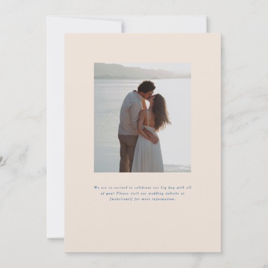 Faire-part de mariage de portrait formel Parker (Dos)