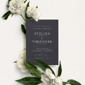 Faire-part de mariage de portrait formel Parker