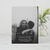 Faire-part de mariage de Portrait Monogramme moder (Debout devant)